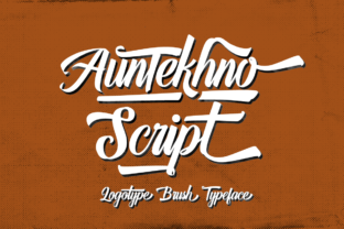 Auntekhno Script: The Handwritten Font with Vintage Charm