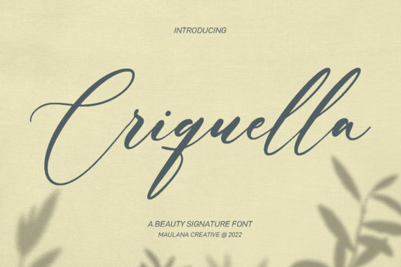 Criquella Script: Crafting Authenticity with Elegant Typography