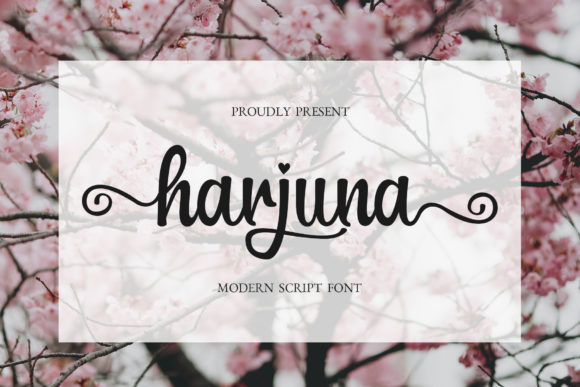 Harjuna Script: Crafting Visual Stories with Elegant Letterforms