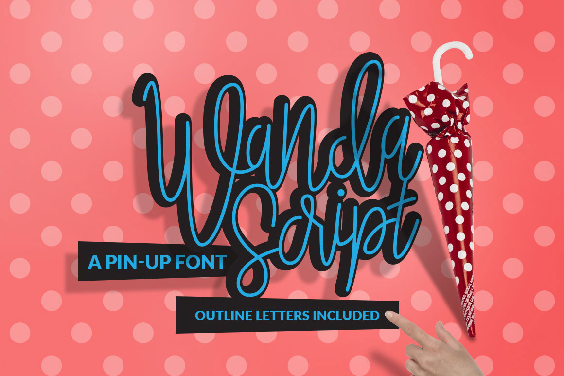 Wanda Script: The Pin-Up Style Typeface for Vintage Charm